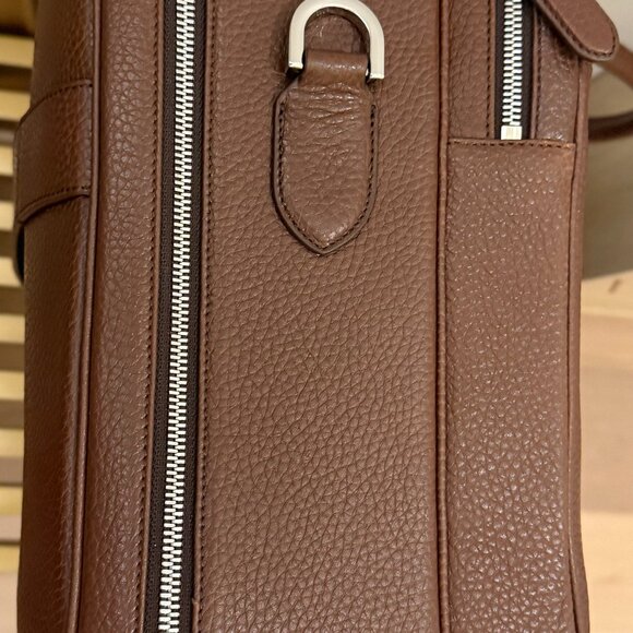 Aspinal London 48 Hour Mount Street Duffle Weekender Brown Leather Travel Bag - Picture 5 of 8